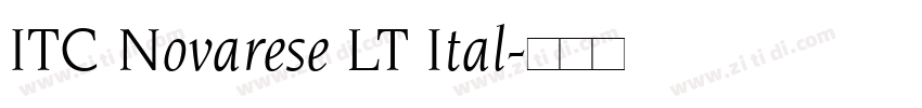 ITC Novarese LT Ital字体转换